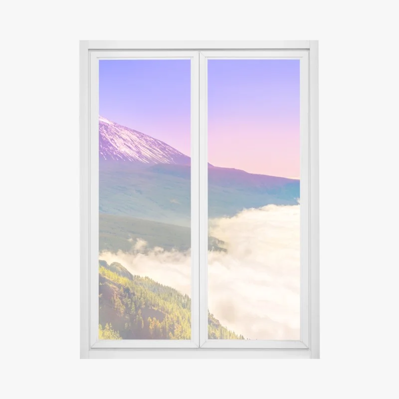 Pegatina para ventana amanecer sobre el Teide en Tenerife