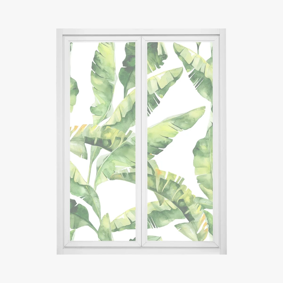 Pegatina para ventana hojas de plátano en acuarela – Pixers® Pegatina para ventana hojas de plátano en acuarela – Pixers®