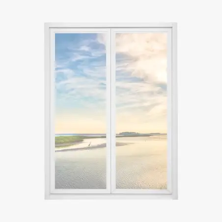 Pegatina para ventana garza azul en la puesta de sol en Chesapeake Bay, Maryland – Pixers®