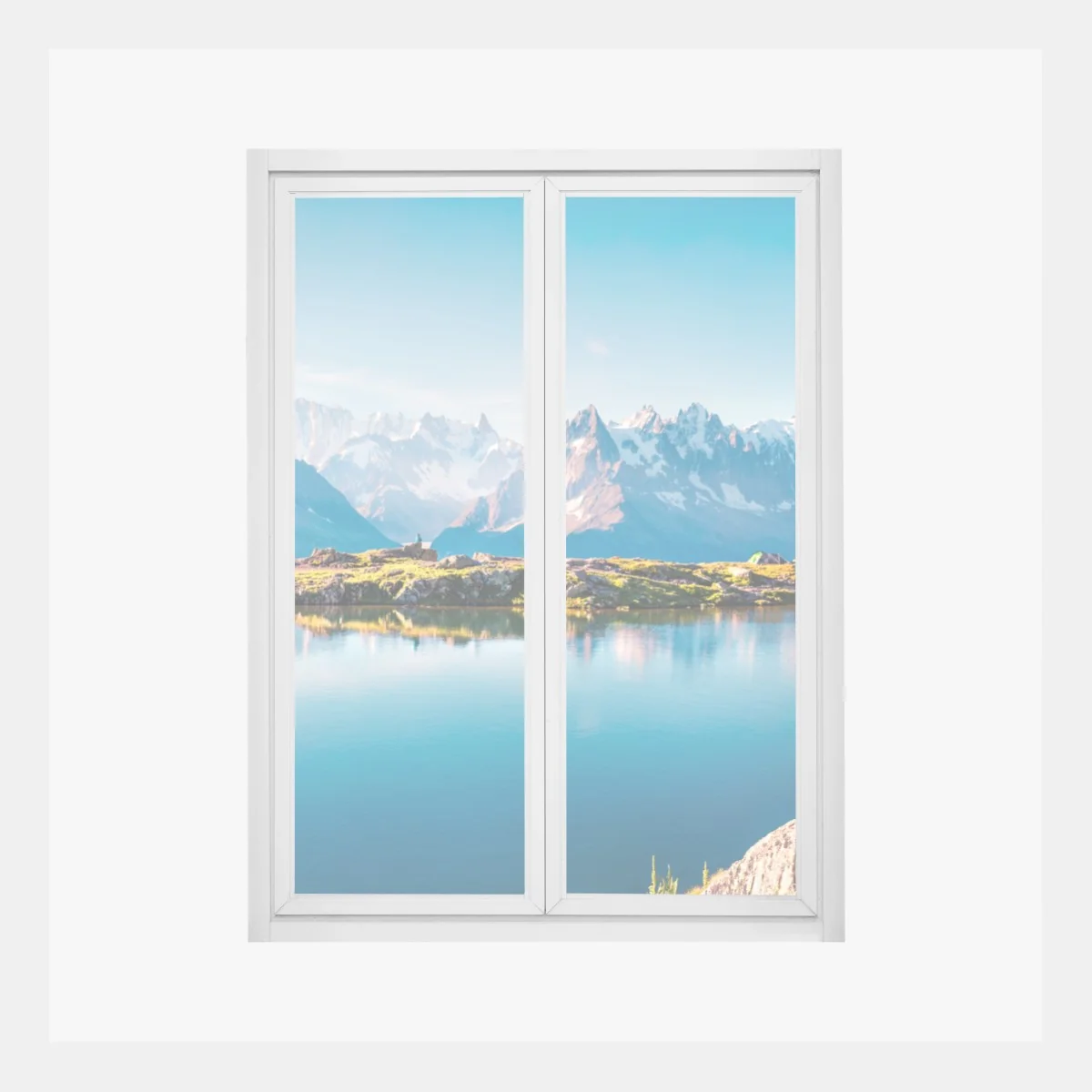 Pegatina para ventana panorama alpino del Lac Blanc y Mont Blanc, Chamonix – Pixers® Pegatina para ventana panorama alpino del Lac Blanc y Mont Blanc, Chamonix – Pixers®