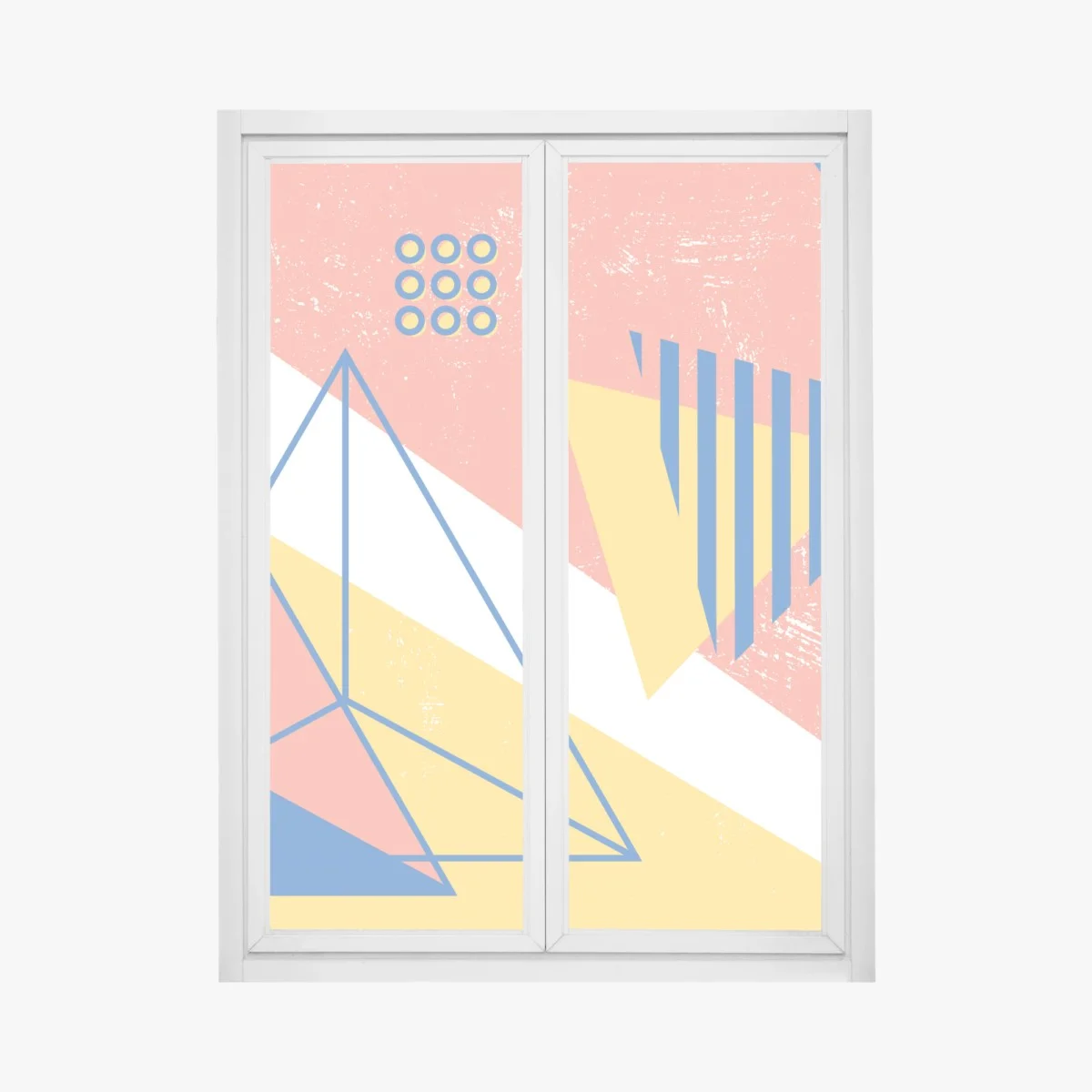 Pegatina para ventana composición geométrica en tonos pastel – Pixers® Pegatina para ventana composición geométrica en tonos pastel – Pixers®