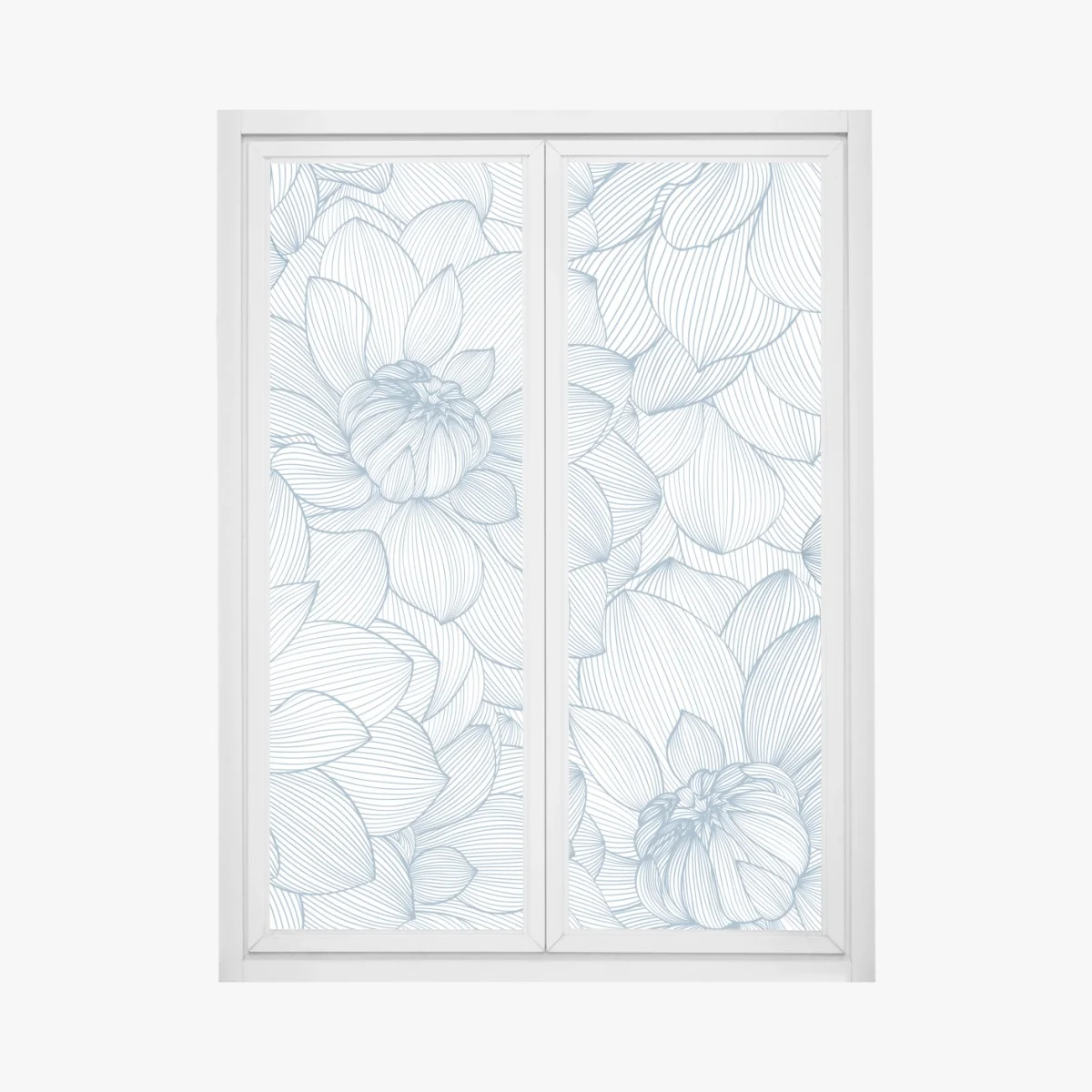 Pegatina para ventana patrón floral lineal azul – Pixers® Pegatina para ventana patrón floral lineal azul – Pixers®