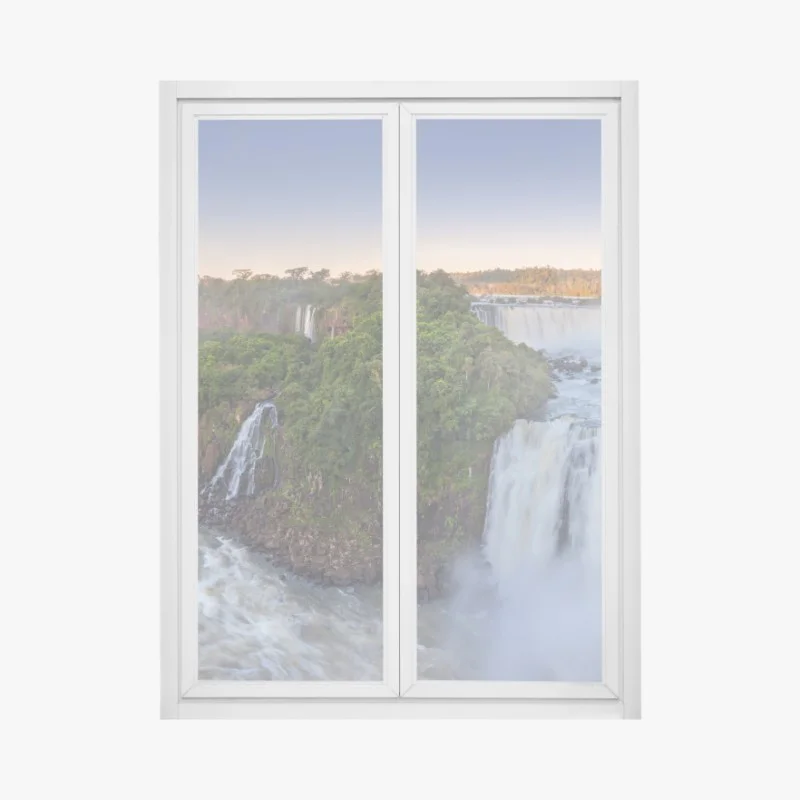 Pegatina para ventana panorama aéreo de las Cataratas del Iguazú