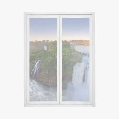 Pegatina para ventana panorama aéreo de las Cataratas del Iguazú – Pixers®