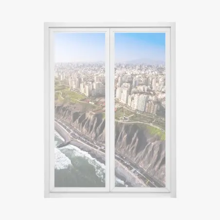 Pegatina para ventana panorámica de Lima desde Miraflores – Pixers®