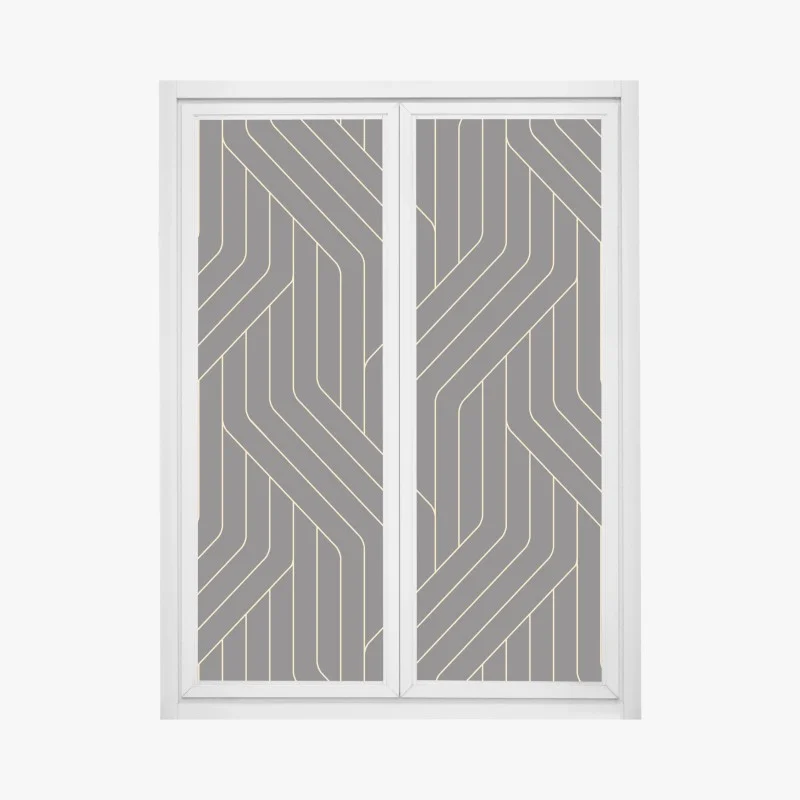 Pegatina para ventana diseño geométrico art déco en dorado