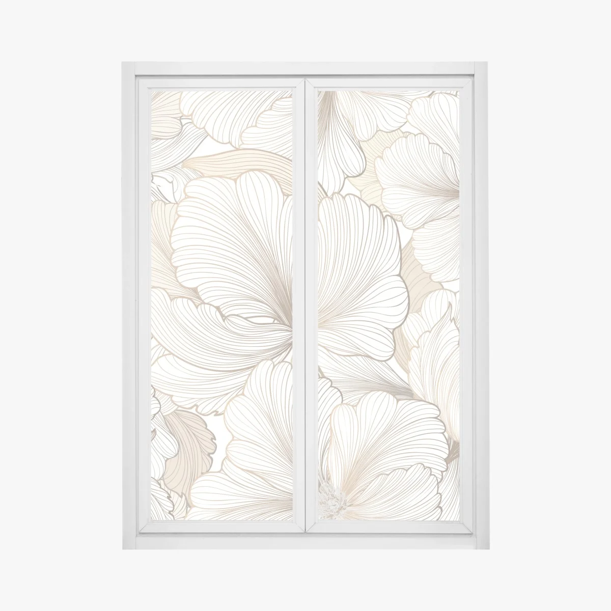 Pegatina para ventana flores de líneas finas en tonos beige – Pixers® Pegatina para ventana flores de líneas finas en tonos beige – Pixers®