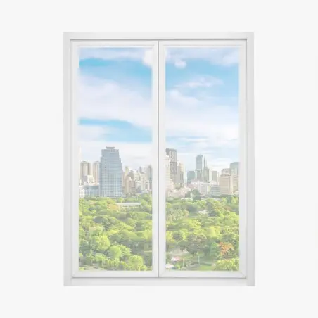 Pegatina para ventana vista aérea de Bangkok y Parque Lumpini – Pixers®
