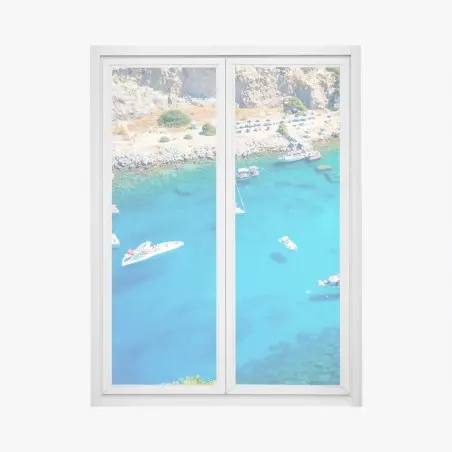 Pegatina para ventana bahía turquesa de Anthony Quinn, Rhodes – Pixers®