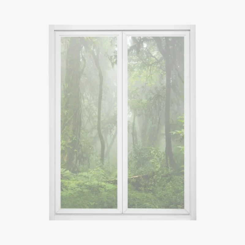 Pegatina para ventana misterios de la selva del Sudeste Asiático