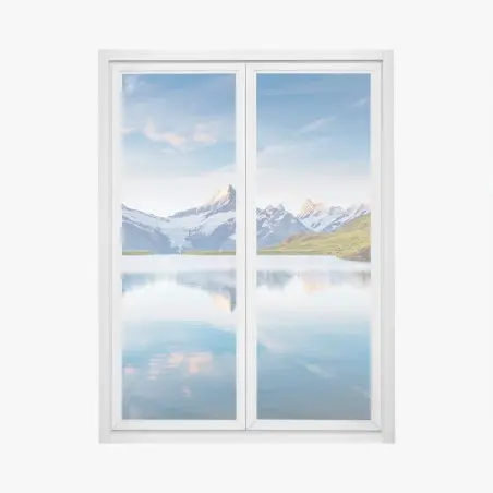 Pegatina para ventana amanecer sereno en Bachalpsee, Alpes Suizos – Pixers®