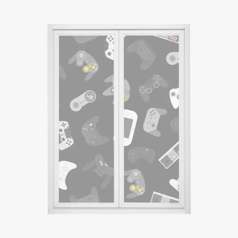 Pegatina para ventana patrón de mandos de videojuegos