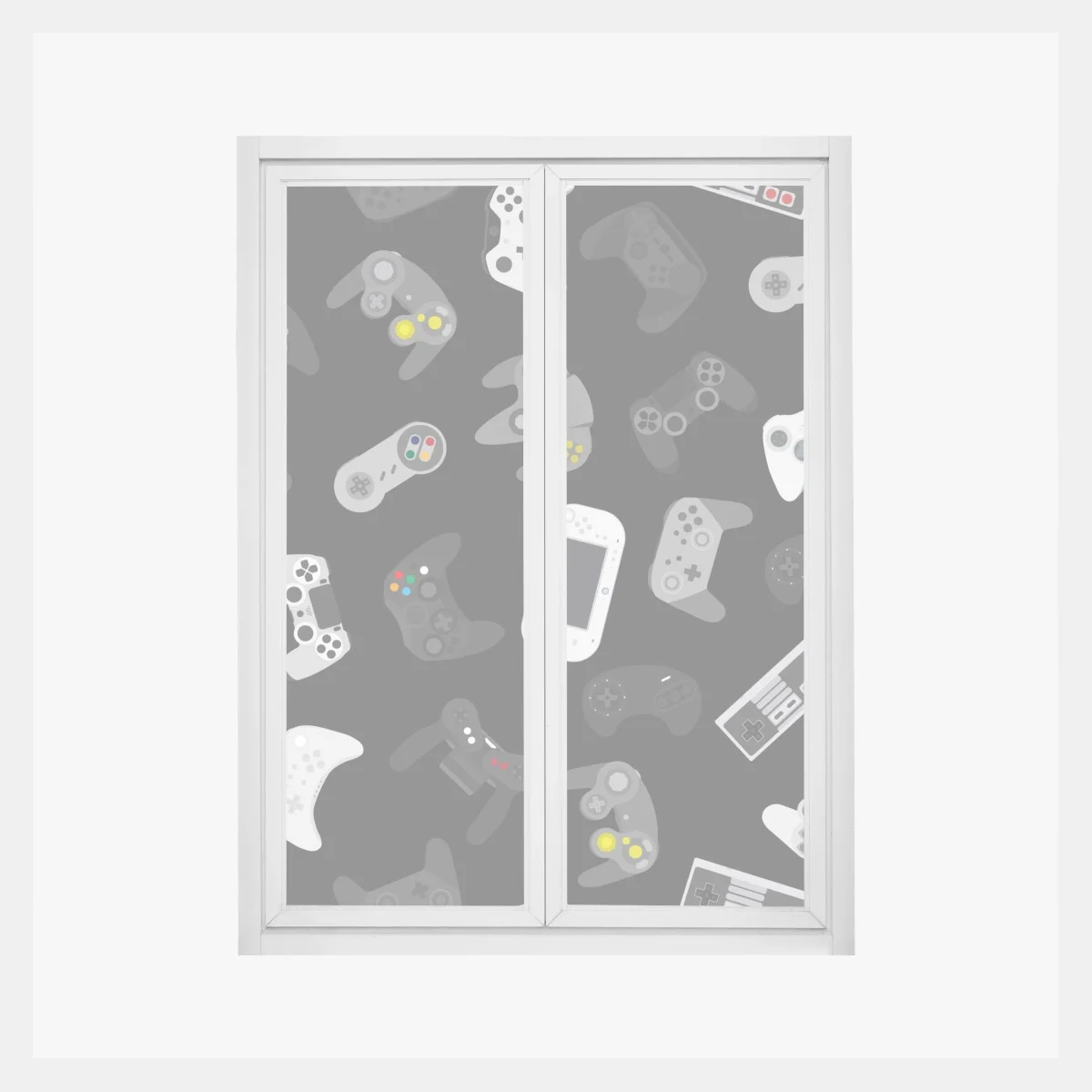 Pegatina para ventana patrón de mandos de videojuegos – Pixers® Pegatina para ventana patrón de mandos de videojuegos – Pixers®