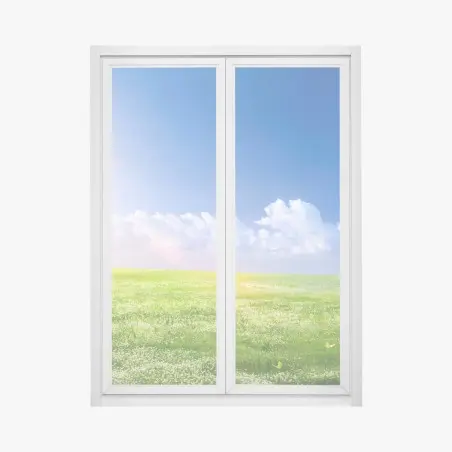 Pegatina para ventana pradera primaveral bajo cielo azul – Pixers®