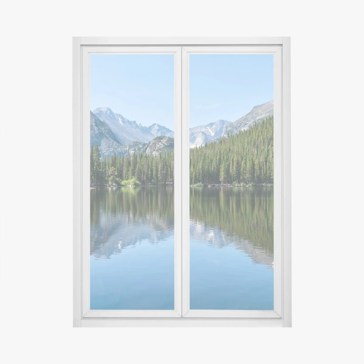 Pegatina para ventana lago de montaña con reflejo y bosques de pinos – Pixers® Pegatina para ventana lago de montaña con reflejo y bosques de pinos – Pixers®