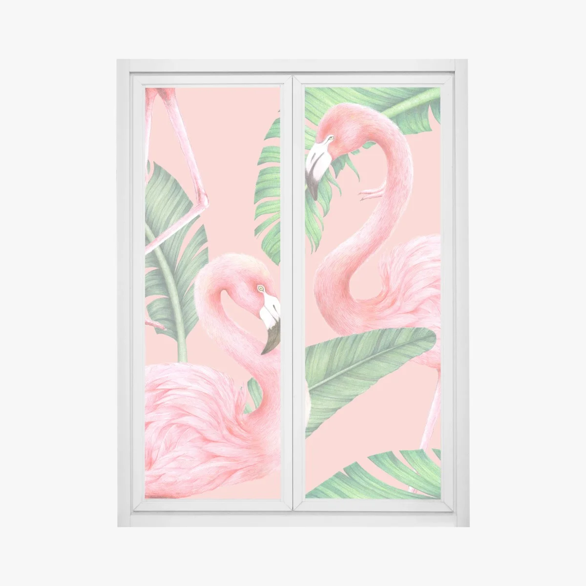 Pegatina para ventana patrón tropical de flamencos en tonos rosa – Pixers® Pegatina para ventana patrón tropical de flamencos en tonos rosa – Pixers®
