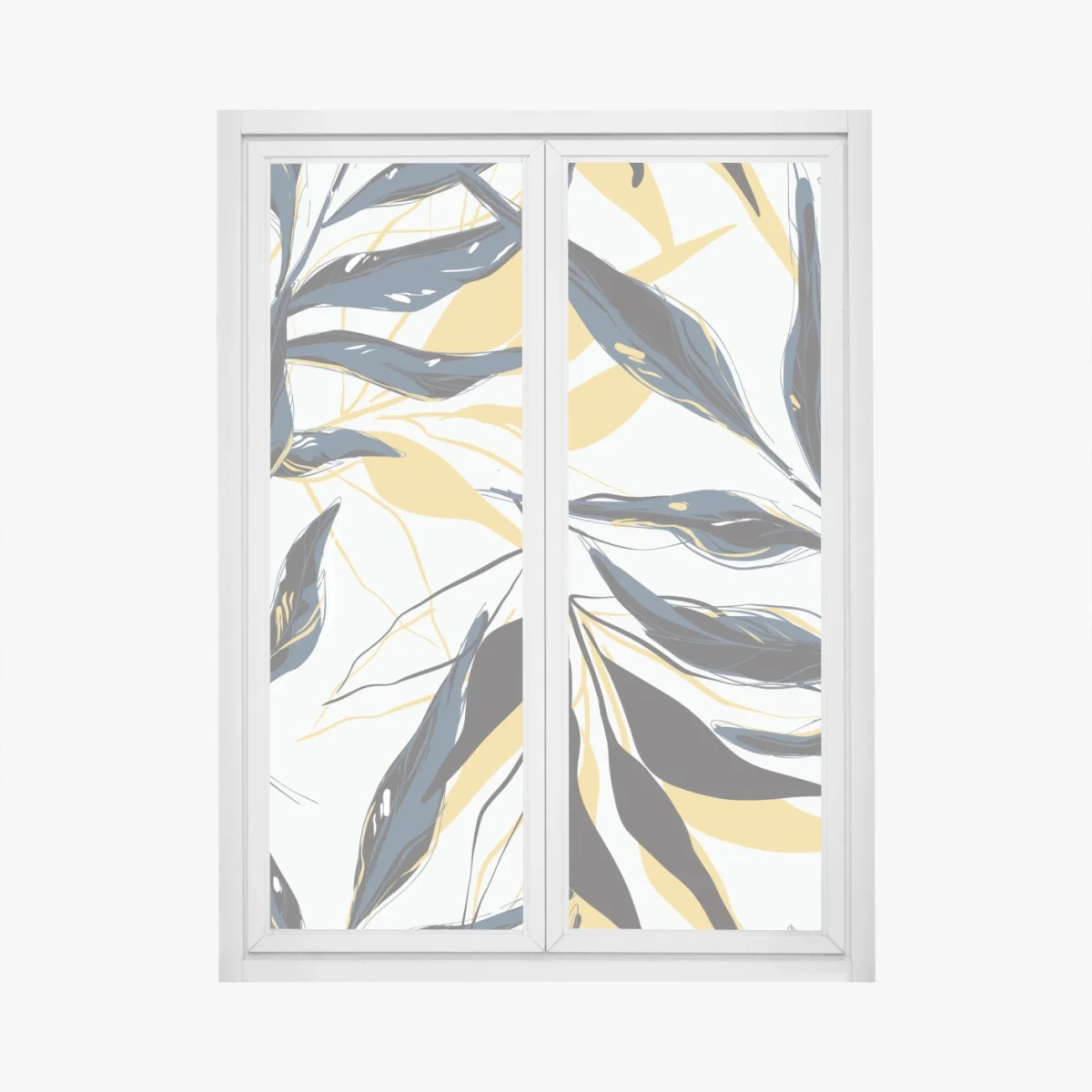 Pegatina para ventana motivo botánico elegante en tonos marinos – Pixers® Pegatina para ventana motivo botánico elegante en tonos marinos – Pixers®