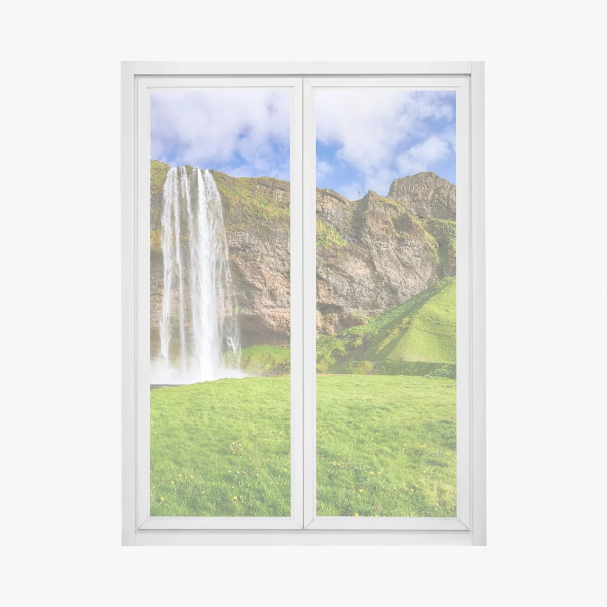 Pegatina para ventana panorámica de la cascada Seljalandsfoss, Islandia – Pixers® Pegatina para ventana panorámica de la cascada Seljalandsfoss, Islandia – Pixers®