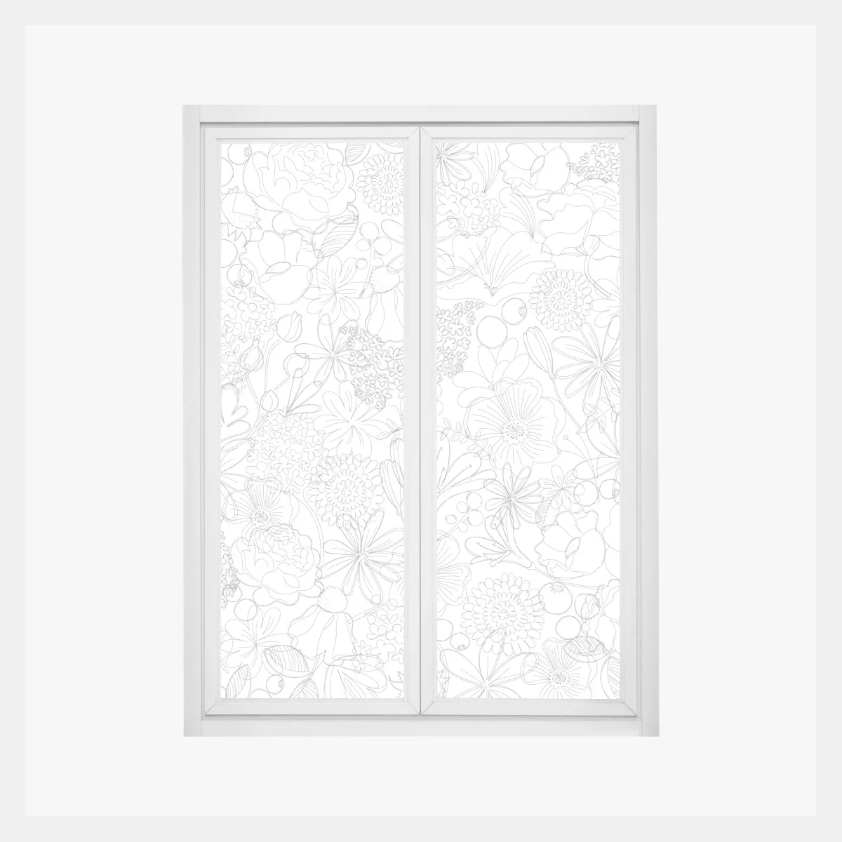 Pegatina para ventana diseño floral en líneas delicadas – Pixers® Pegatina para ventana diseño floral en líneas delicadas – Pixers®