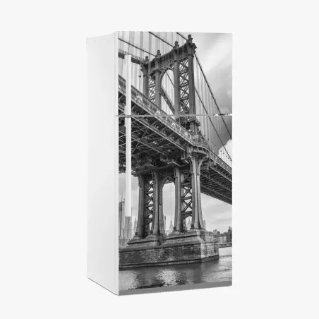 Pegatina para frigorífico gran angular del puente Manhattan – Pixers®