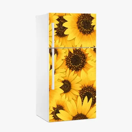 Pegatina para frigorífico mosaico de girasoles radiantes – Pixers®