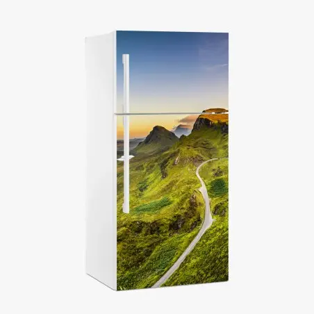 Pegatina para frigorífico puesta de sol en Quiraing, Isla de Skye – Pixers®