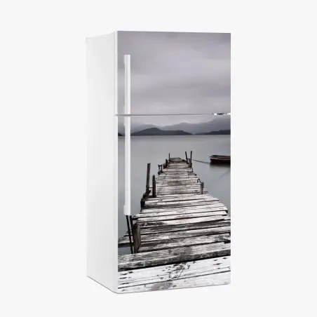 Pegatina para frigorífico muelle hacia el horizonte brumoso – Pixers®