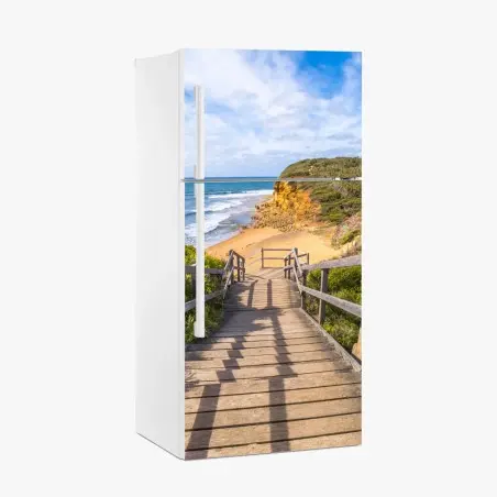 Pegatina para frigorífico pasarela hacia Bells Beach, Victoria – Pixers®