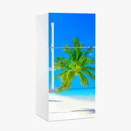 Pegatina para frigorífico paraíso tropical en Maldivas – Pixers®