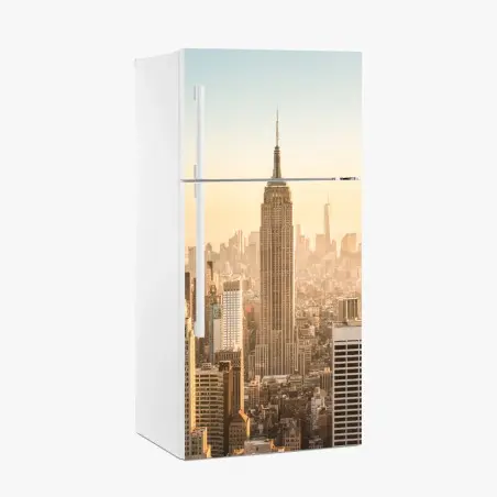 Pegatina para frigorífico amanecer sobre el skyline de Nueva York – Pixers®