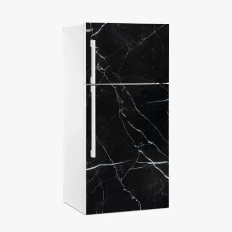 Pegatina para frigorífico textura de mármol marquina negro con vetas blancas – Pixers®