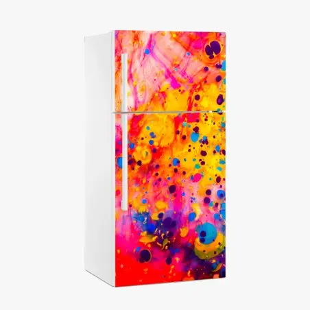Pegatina para frigorífico marmoleado otomano en colores vibrantes – Pixers®