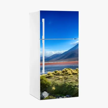 Pegatina para frigorífico amanecer en el altiplano rojo – Pixers®