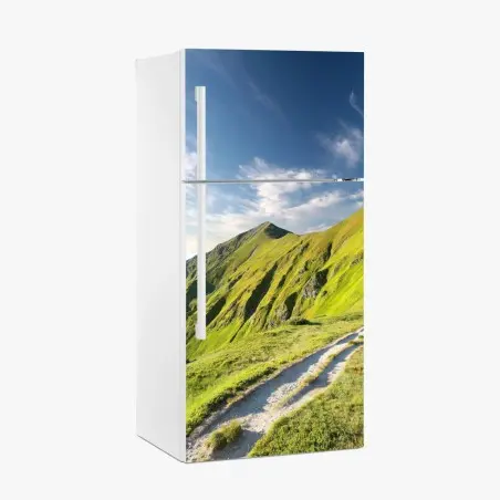 Pegatina para frigorífico sendero hacia las cumbres verdes – Pixers®
