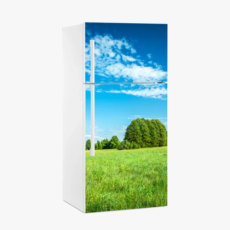 Pegatina para frigorífico pradera bajo cielo azul
