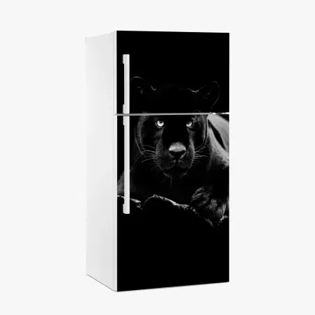 Pegatina para frigorífico pantera negra en penumbra – Pixers®