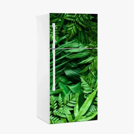 Pegatina para frigorífico follaje tropical exuberante en tonos verdes – Pixers®