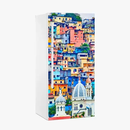 Pegatina para frigorífico colores del cerro Santa Ana, Guayaquil – Pixers®