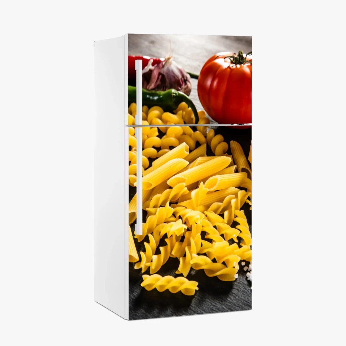 Pegatina para frigorífico composición de pasta y especias mediterráneas – Pixers® Pegatina para frigorífico composición de pasta y especias mediterráneas – Pixers®