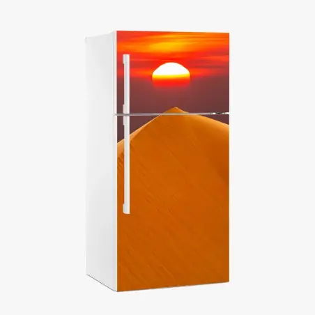 Pegatina para frigorífico puesta de sol sobre dunas doradas – Pixers®