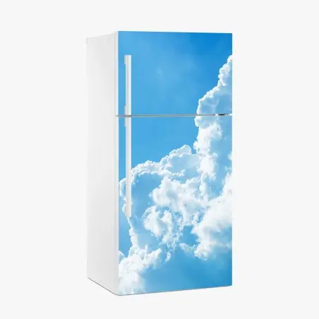 Pegatina para frigorífico cielo azul con nubes esponjosas – Pixers®