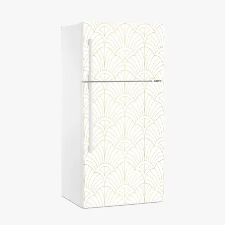 Pegatina para frigorífico elegante patrón geométrico art deco dorado – Pixers®