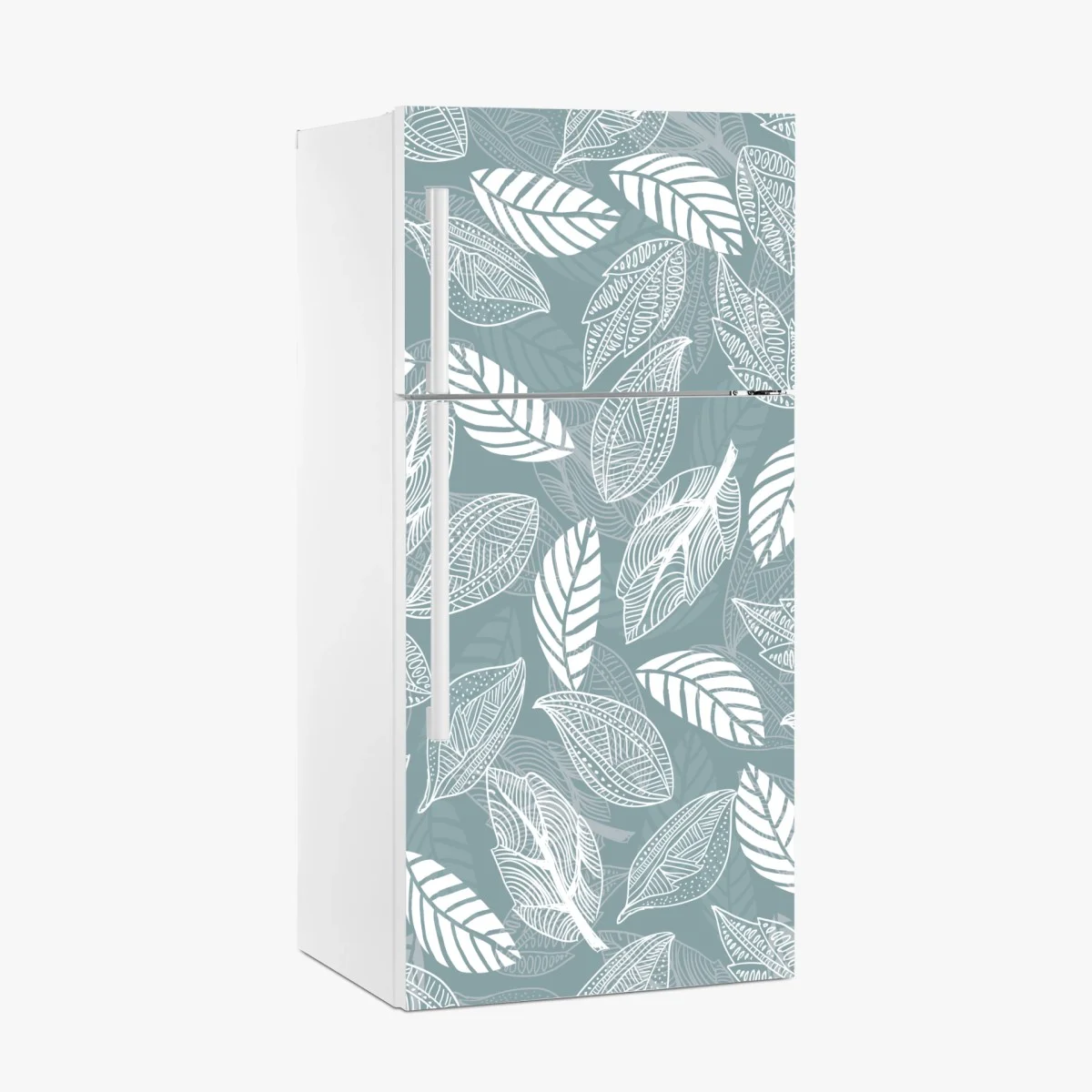 Pegatina para frigorífico patrón botánico de hojas blancas sobre fondo azul – Pixers® Pegatina para frigorífico patrón botánico de hojas blancas sobre fondo azul – Pixers®