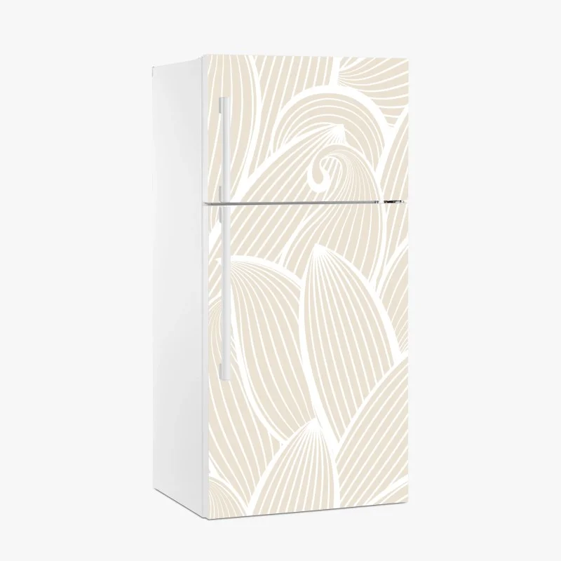 Pegatina para frigorífico diseño floral minimalista en tonos beige