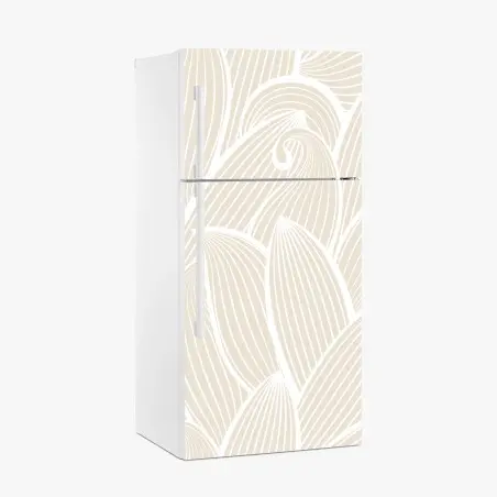 Pegatina para frigorífico diseño floral minimalista en tonos beige – Pixers®