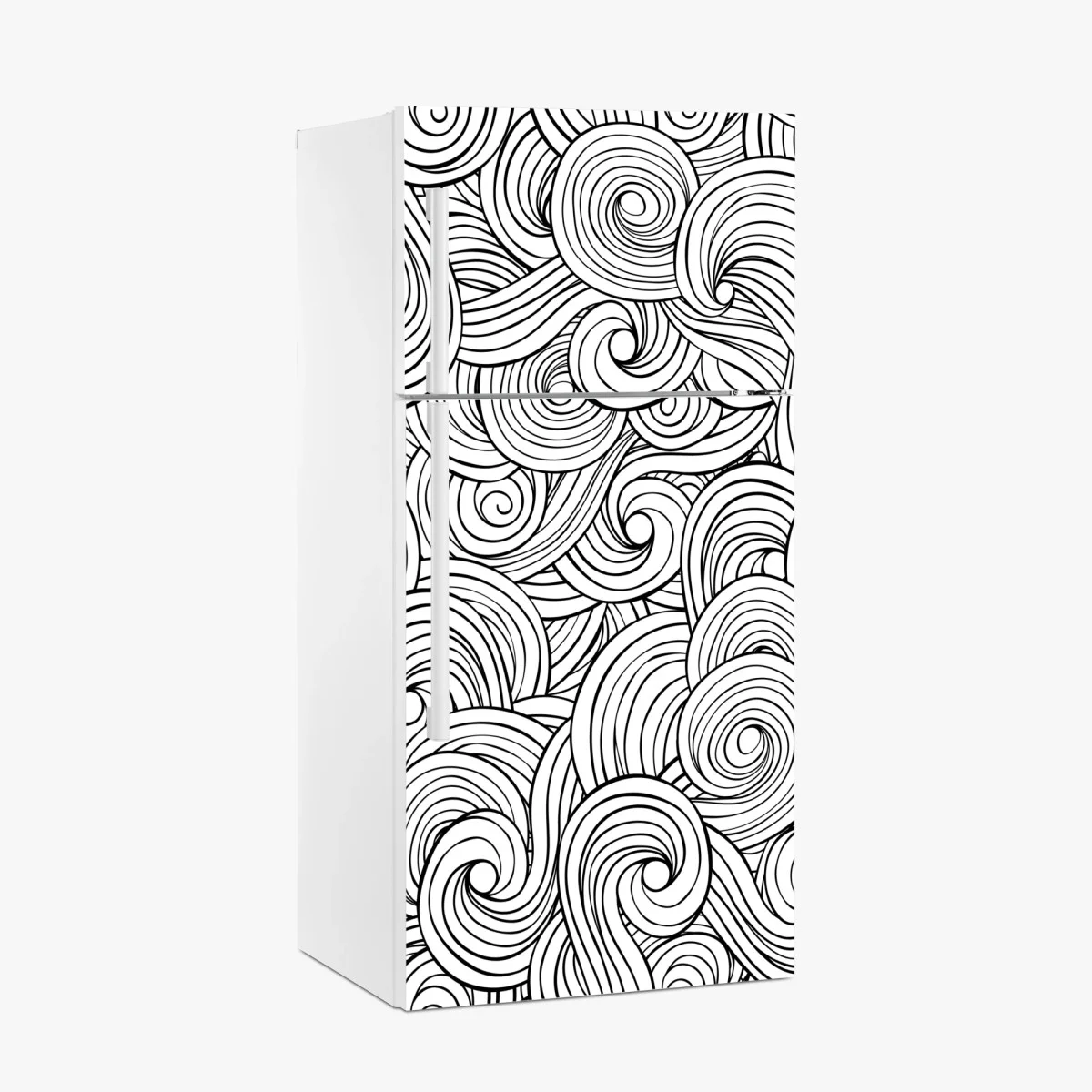 Pegatina para frigorífico patrón de remolinos en blanco y negro – Pixers® Pegatina para frigorífico patrón de remolinos en blanco y negro – Pixers®