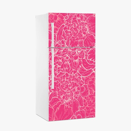 Pegatina para frigorífico estampado floral rosa vibrante – Pixers®