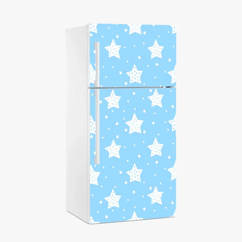 Pegatina para frigorífico fondo estrellado infantil azul