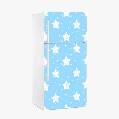 Pegatina para frigorífico fondo estrellado infantil azul – Pixers®