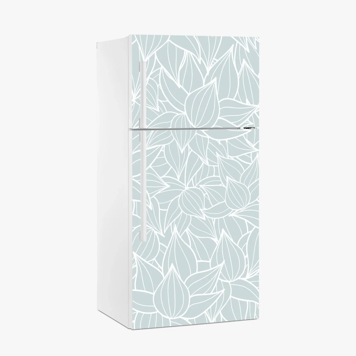 Pegatina para frigorífico patrón botánico en azul suave y líneas blancas – Pixers® Pegatina para frigorífico patrón botánico en azul suave y líneas blancas – Pixers®